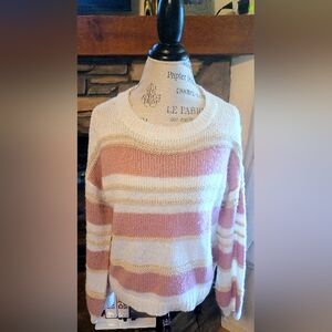 Jolie & Joy pink and white sweater